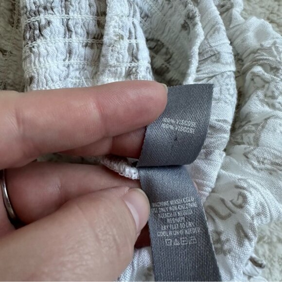 Aerie | Cream and Tan Palm Print Sleeveless Jumpsuit | Size Small - Picture 10 of 15